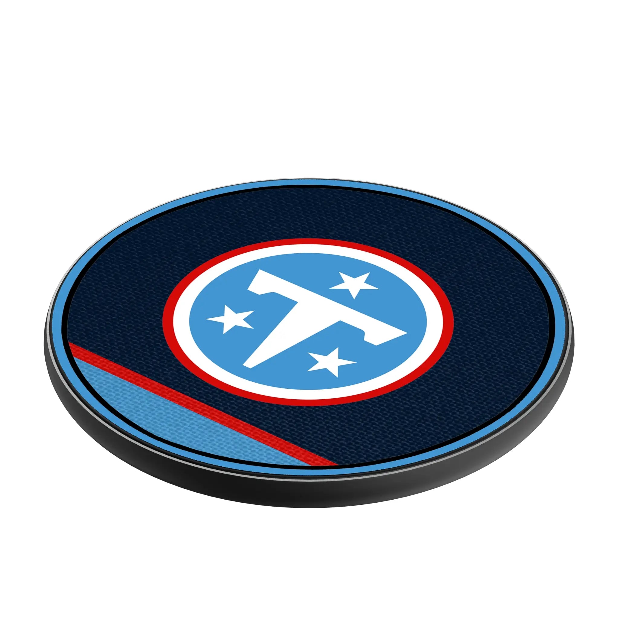Tennessee Titans Stripe 15-Watt Wireless Charger - Isometric View