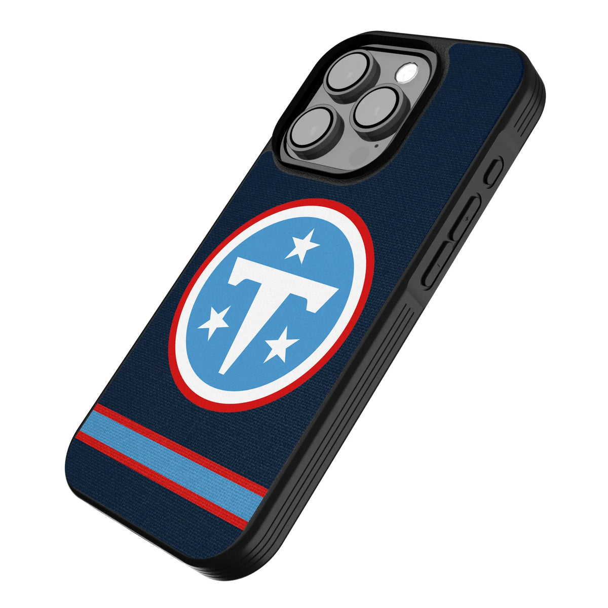 Tennessee Titans Stripe iPhone Bump Phone Case for Apple iPhone - Isometric View