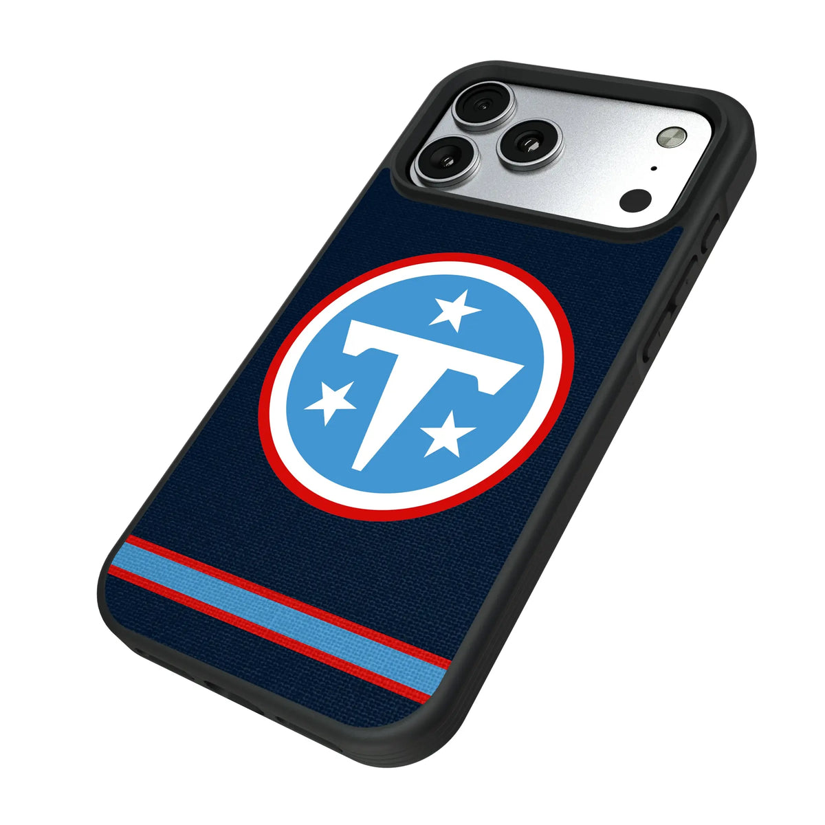 Tennessee Titans Stripe iPhone Bump Phone Case for Apple iPhone - Isometric View#Device_iPhone 17 Pro Max