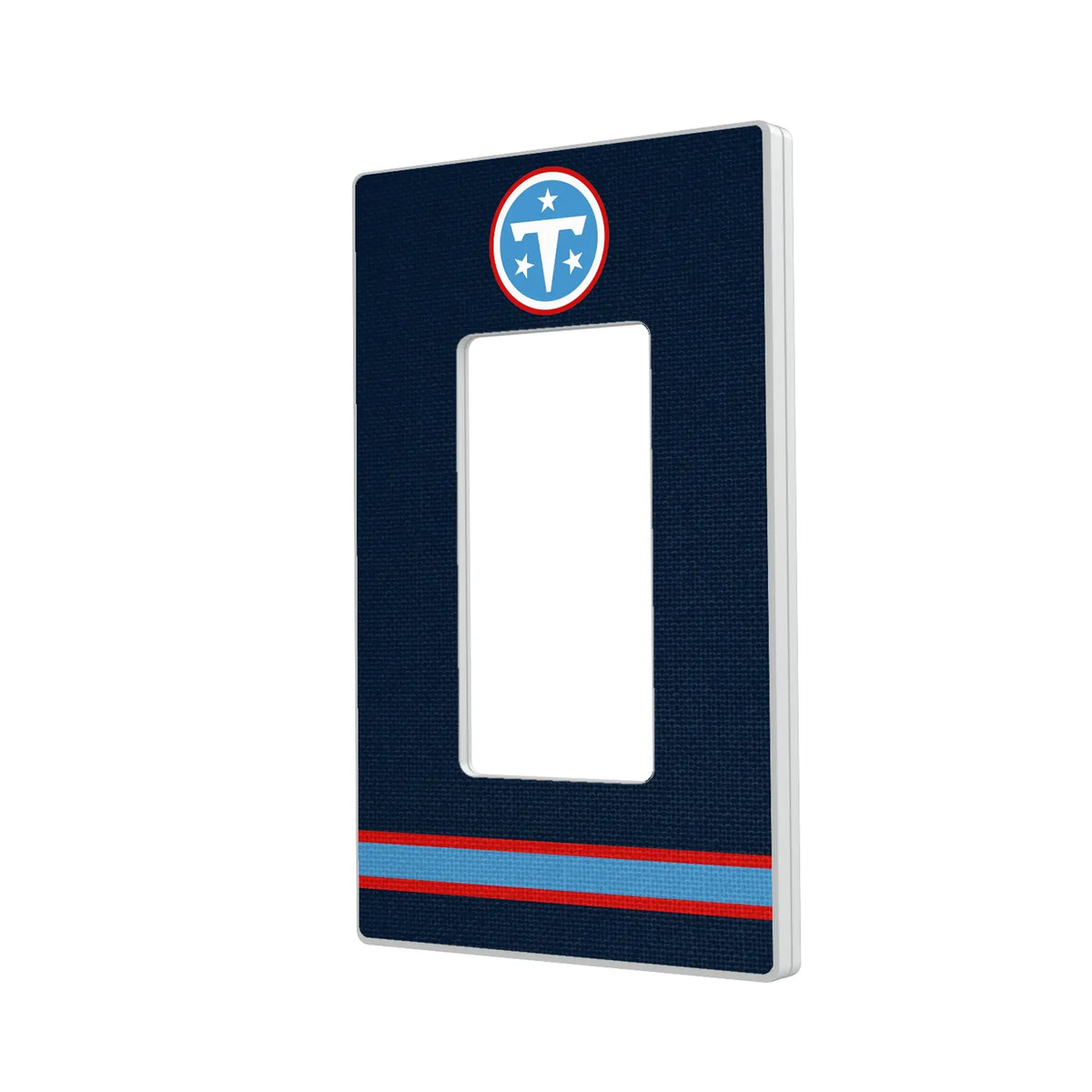 Tennessee Titans Stripe Hidden-Screw Light Switch Plate#Style_Single Rocker