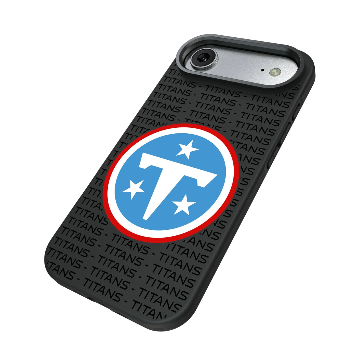 Tennessee Titans Text Backdrop iPhone Bump Phone Case for Apple iPhone - Isometric View#Device_iPhone Air
