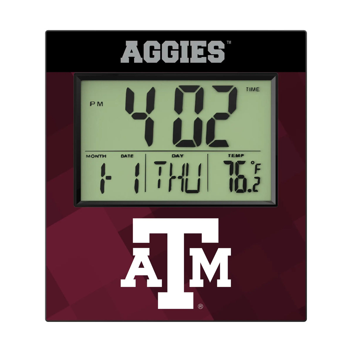 Texas A&M University Aggies Color Block Wall Clock
