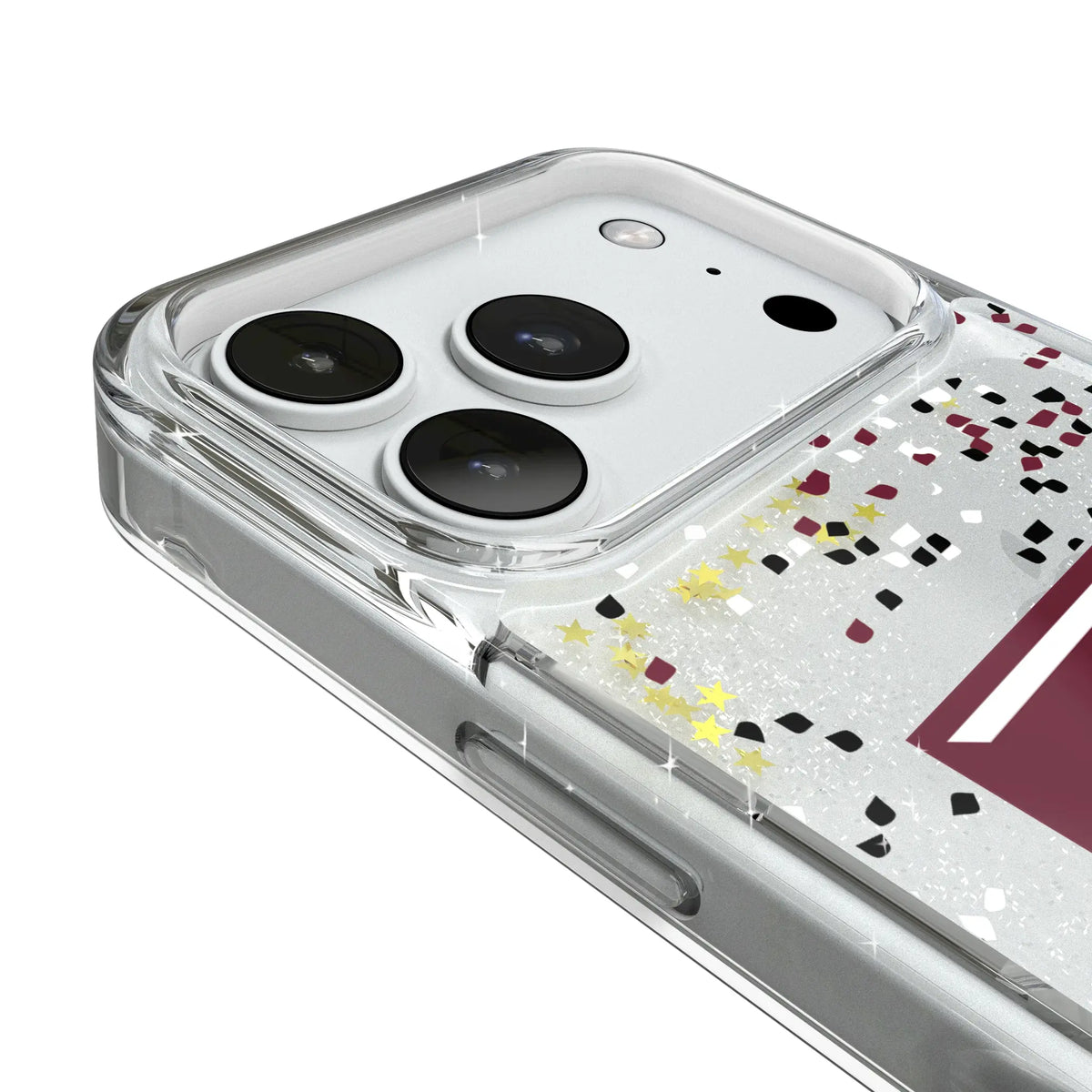 Texas A&M University Aggies Confetti iPhone Glitter Phone Case for Apple iPhone - Detail#Device_iPhone 18 Pro
