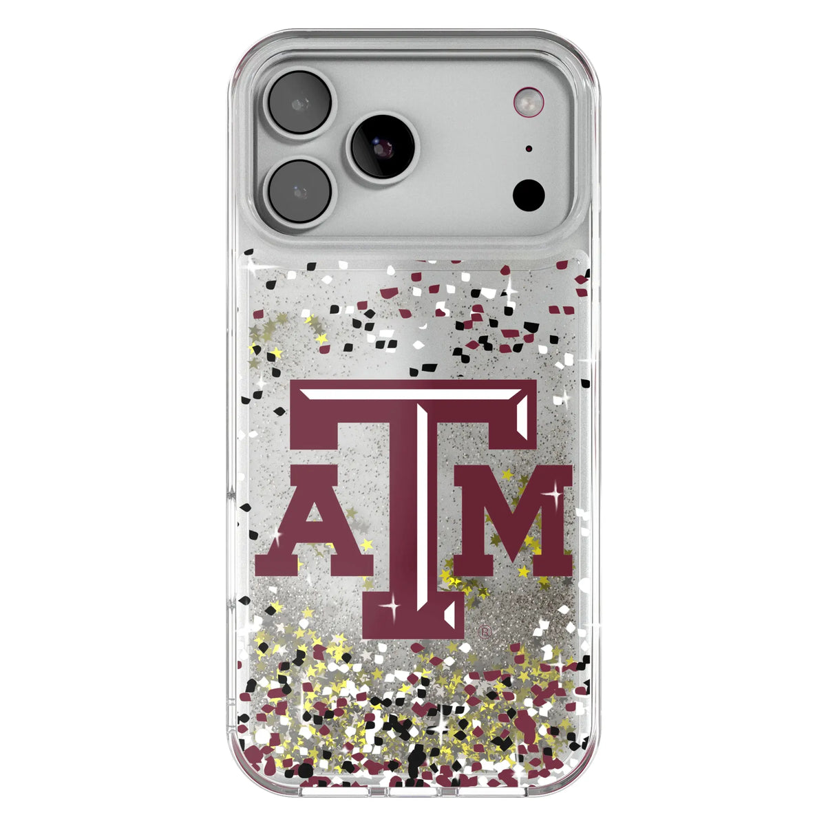Texas A&M University Aggies Confetti Glitter Phone Case for Apple iPhone