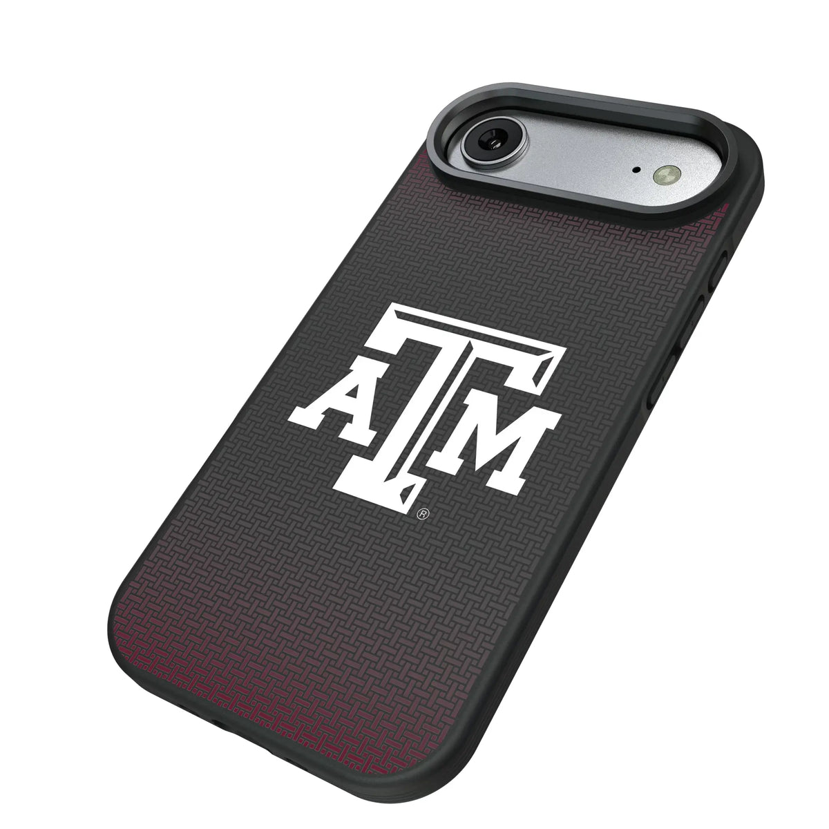 Texas A&M University Aggies Linen iPhone Bump Phone Case for Apple iPhone - Isometric View#Device_iPhone Air