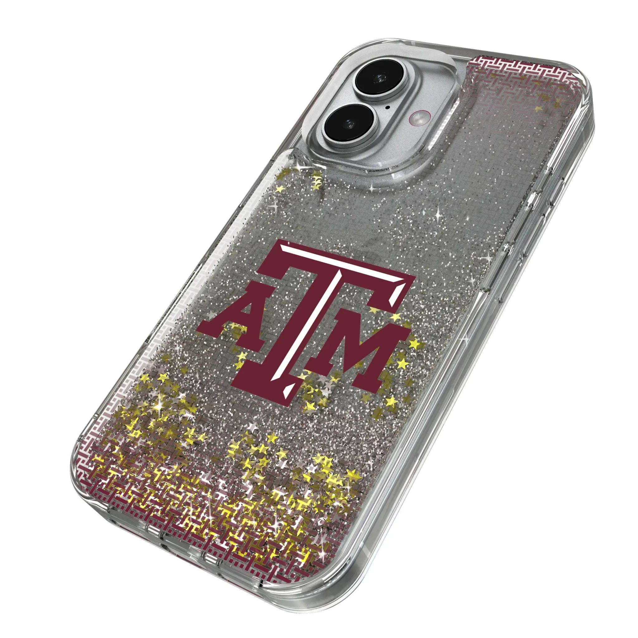 Texas A&M University Aggies Linen iPhone Glitter Phone Case for Apple iPhone - Isometric View