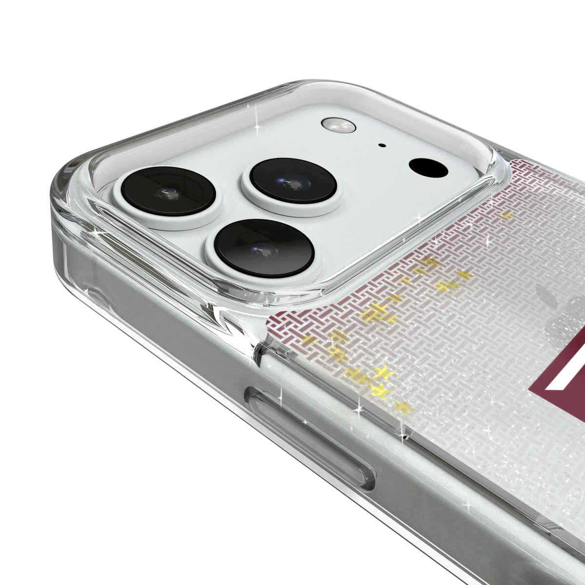 Texas A&M University Aggies Linen iPhone Glitter Phone Case for Apple iPhone - Detail#Device_iPhone 18 Pro
