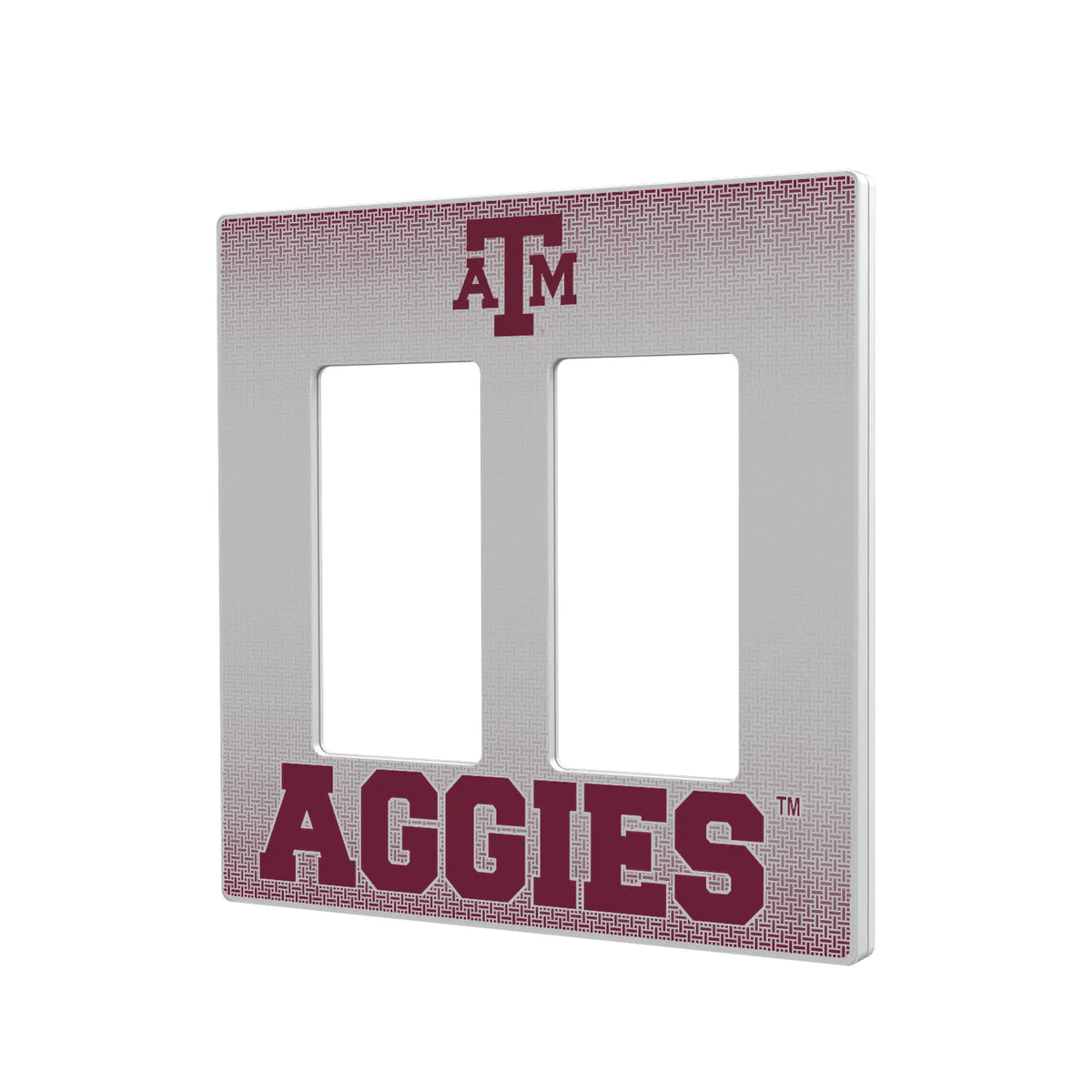 Texas A&M University Aggies Linen Hidden-Screw Light Switch Plate#Style_Double Rocker