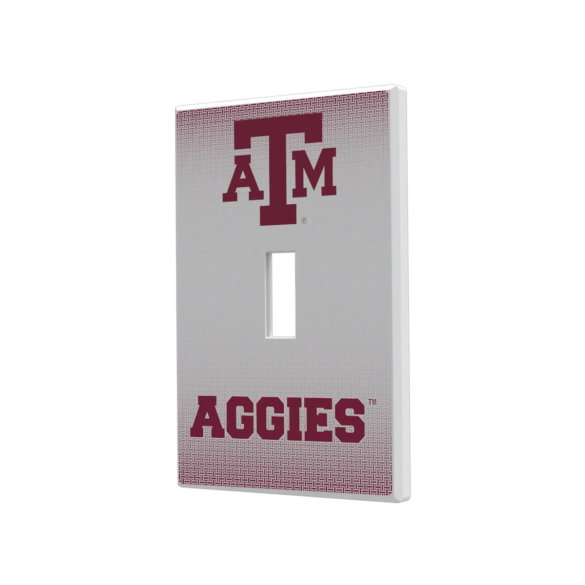 Texas A&M University Aggies Linen Hidden-Screw Light Switch Plate#Style_Single Toggle