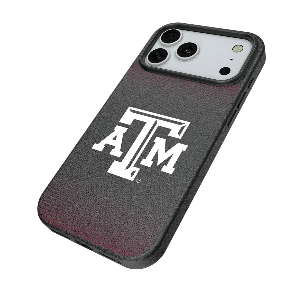 Texas A&M University Aggies Linen iPhone MagSafe Compatible Phone Case for Apple iPhone - Isometric View#Device_iPhone 18 Pro Max