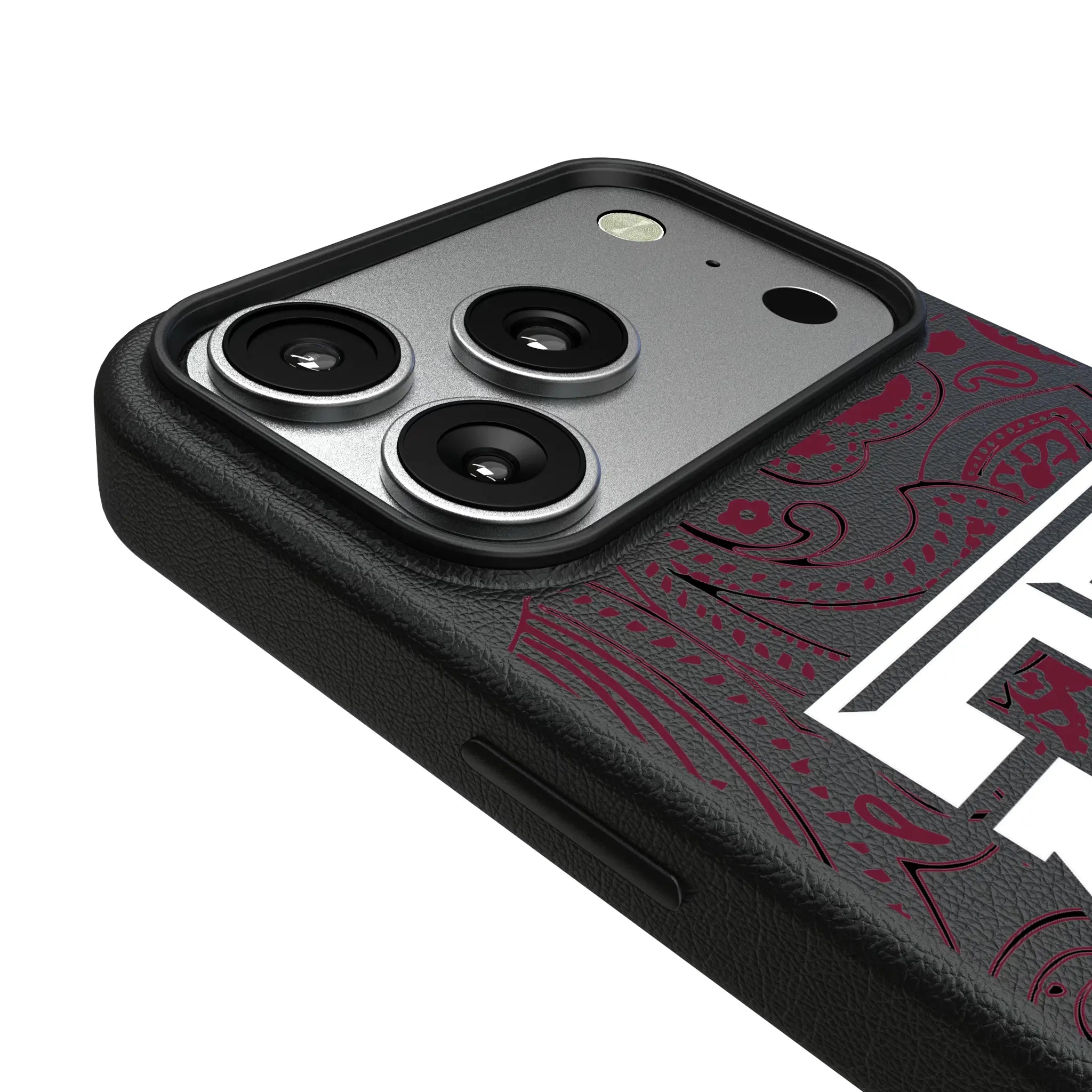 Texas A&M University Aggies Paisley iPhone MagSafe Compatible Phone Case for Apple iPhone - Detail#Device_iPhone 17 Pro