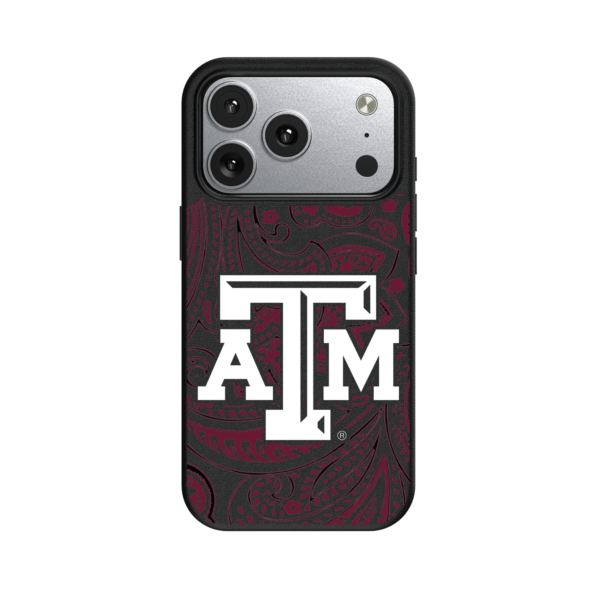 Texas A&M University Aggies Paisley iPhone MagSafe Compatible Phone Case for Apple iPhone#Device_iPhone 17 Pro