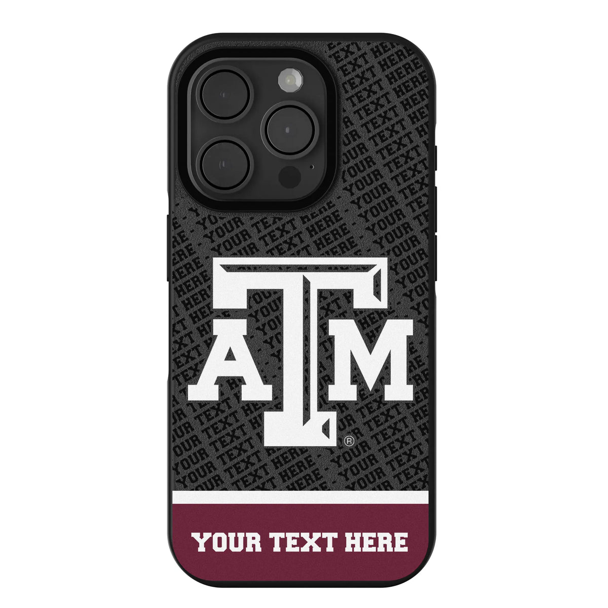 Texas A&M University Aggies Personalized EndZone Plus iPhone Bump Phone Case for Apple iPhone