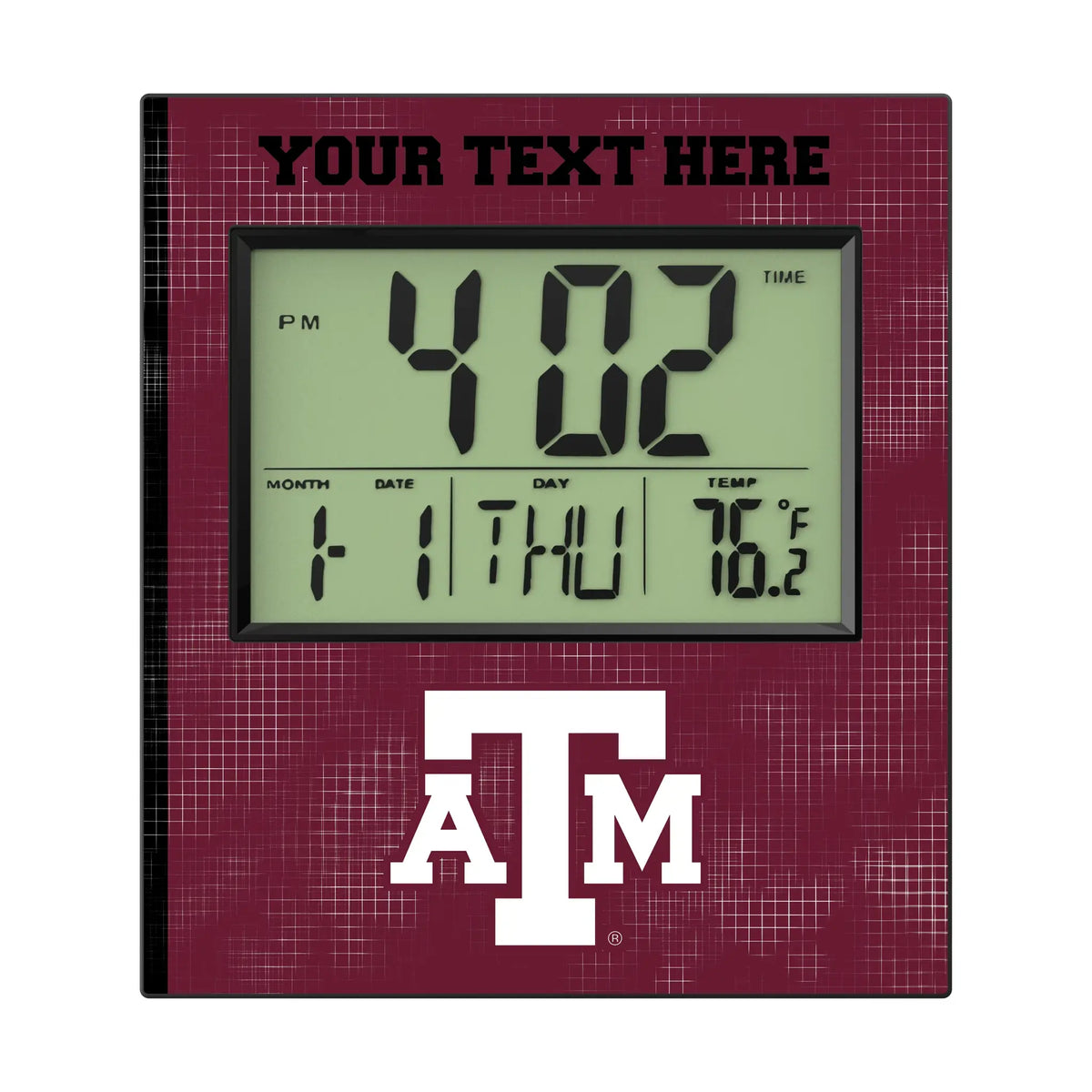 Texas A&M University Aggies Personalized Hatch Wall Clock