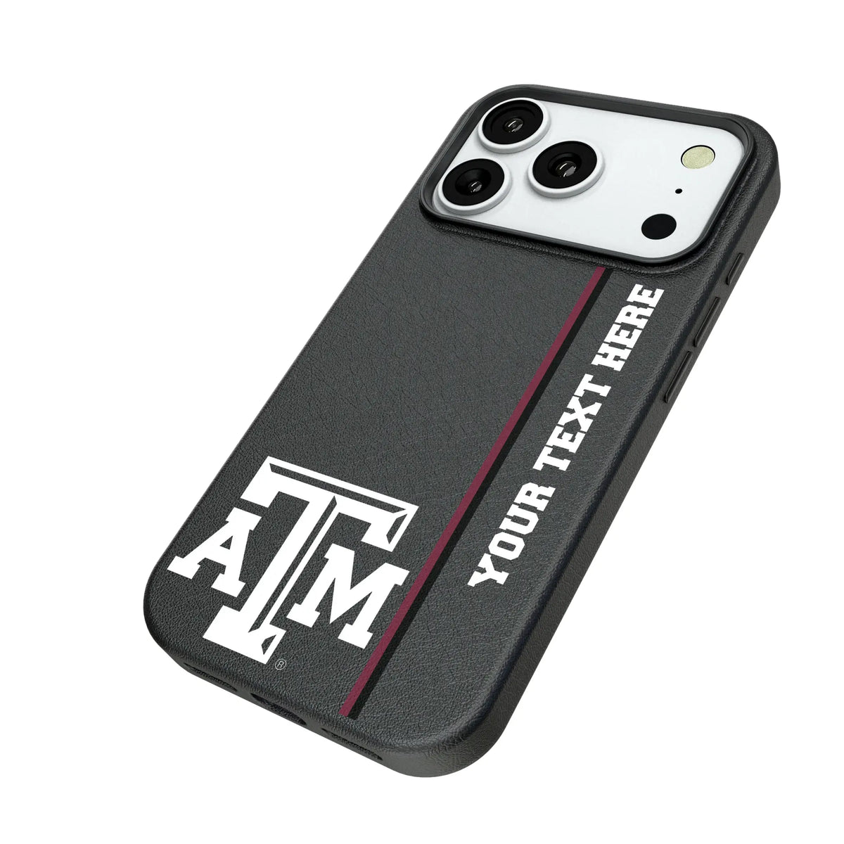 Texas A&M University Aggies Personalized Sidebard iPhone MagSafe Compatible Phone Case for Apple iPhone - Isometric View#Device_iPhone 18 Pro