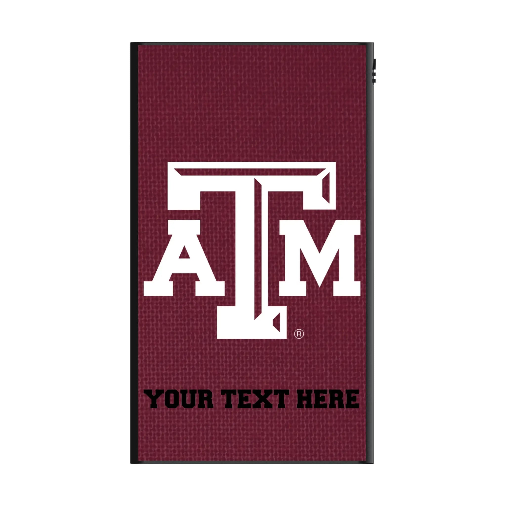Texas A&M University Aggies Personalized Solid 5000mAh Flat Power Bank