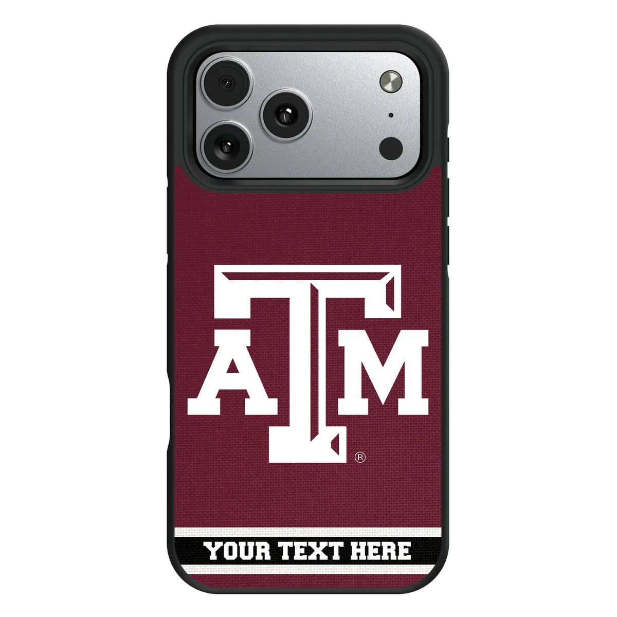 Texas A&M University Aggies Personalized Stripe iPhone Bump Phone Case for Apple iPhone#Device_iPhone 17 Pro Max