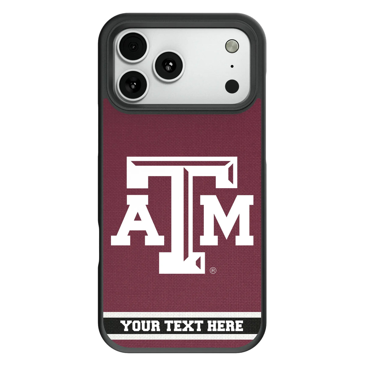 Texas A&M University Aggies Personalized Stripe Bump Phone Case for Apple iPhone
