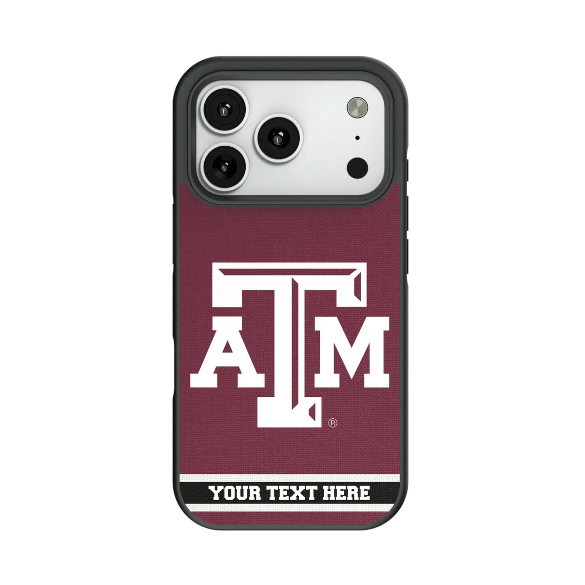 Texas A&M University Aggies Personalized Stripe Bump Phone Case for Apple iPhone