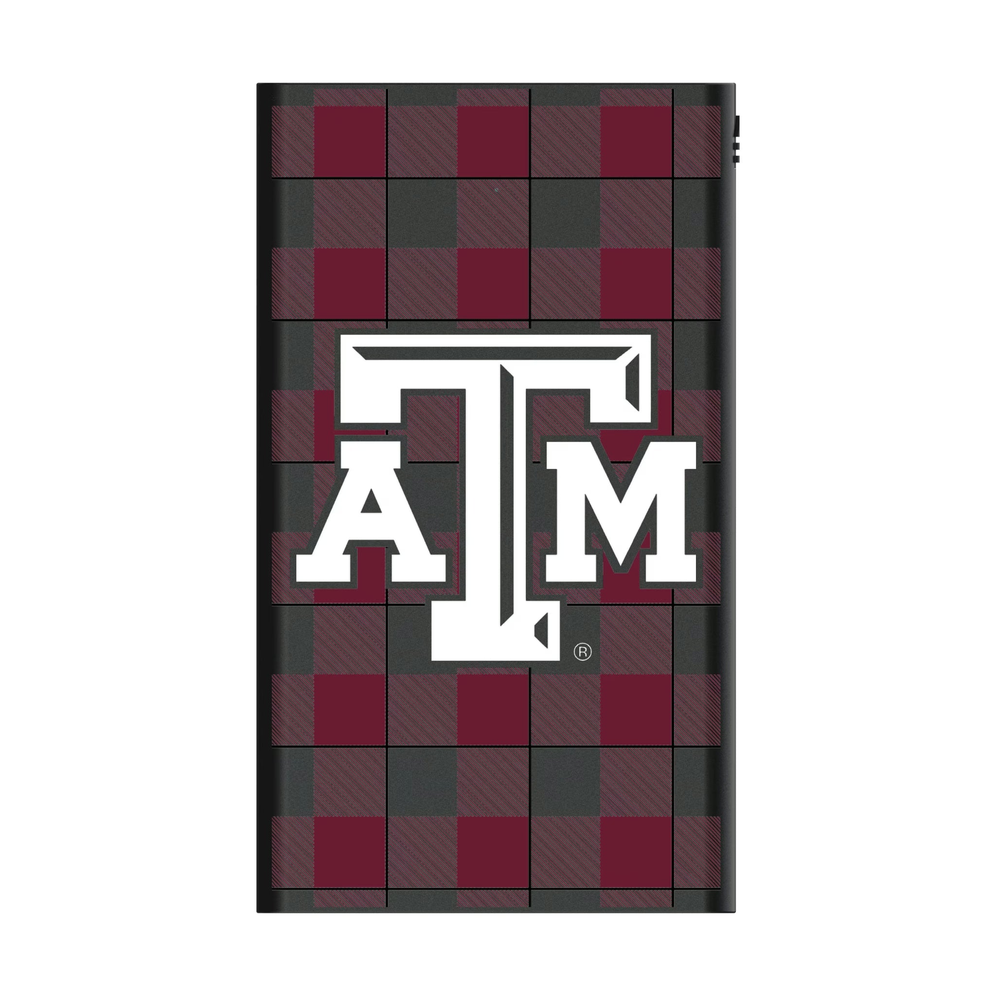 Texas A&M University Aggies Plaid 5000mAh Flat Powerbank
