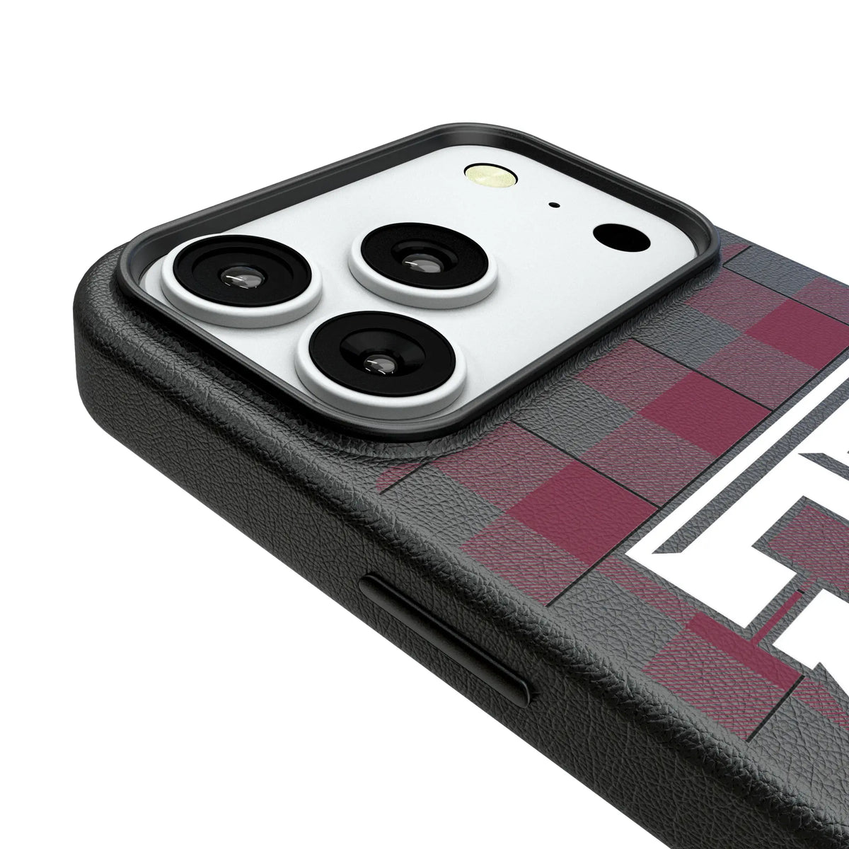 Texas A&M University Aggies Plaid iPhone MagSafe Compatible Phone Case for Apple iPhone - Detail#Device_iPhone 18 Pro