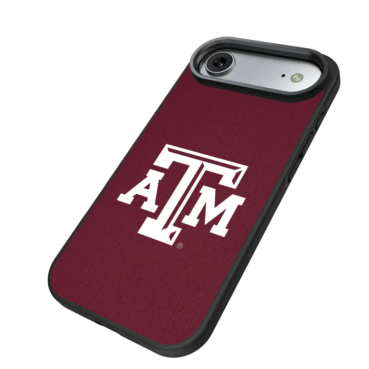 Texas A&M University Aggies Solid iPhone Bump Phone Case for Apple iPhone - Isometric View#Device_iPhone Air