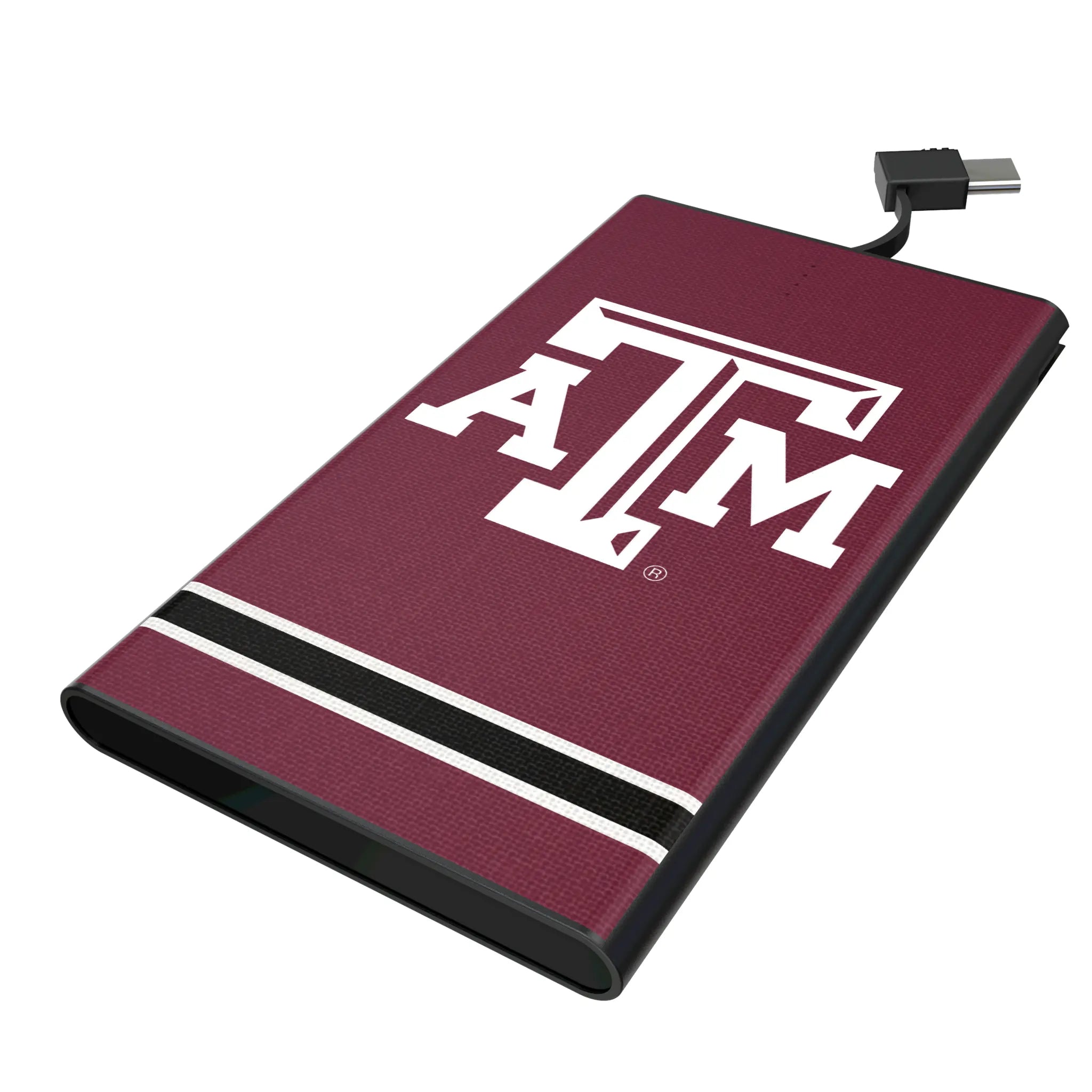 Texas A&M University Aggies Stripe 5000mAh Flat Power Bank