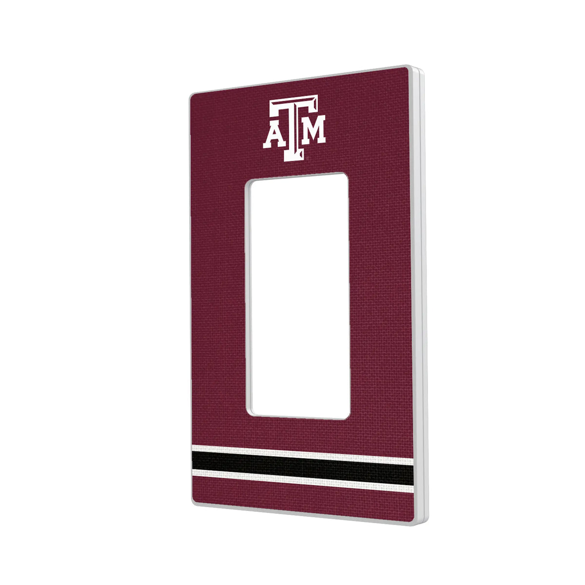 Texas A&M University Aggies Stripe Hidden-Screw Light Switch Plate#Style_Single Rocker