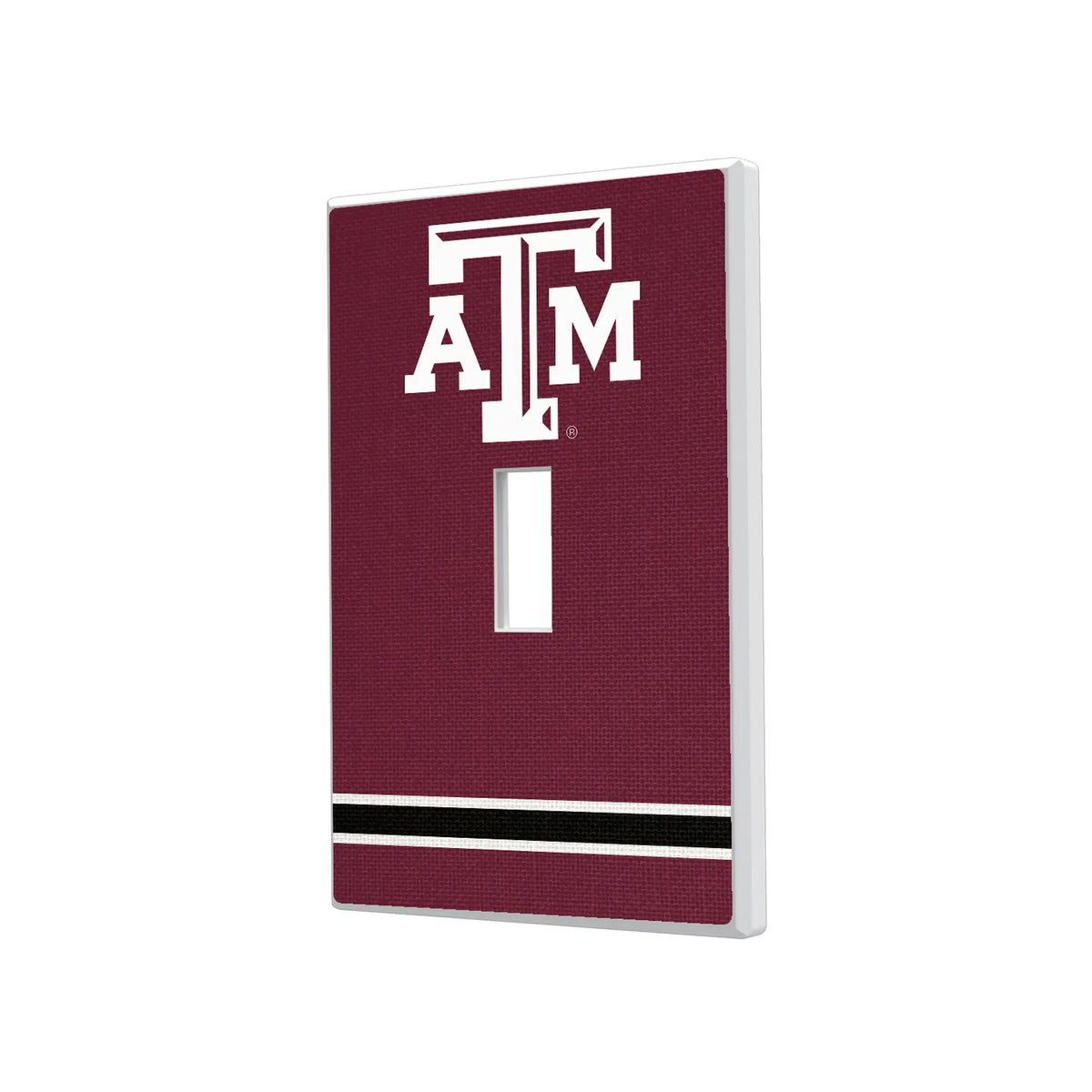 Texas A&M University Aggies Stripe Hidden-Screw Light Switch Plate#Style_Single Toggle