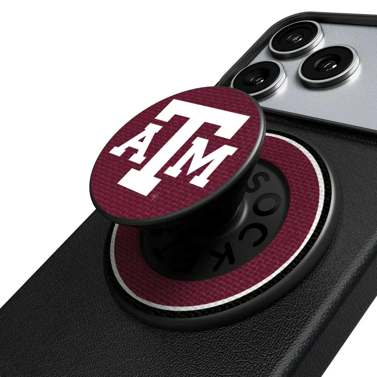 Texas A&M University Aggies Stripe Popsockets Round Magnetic