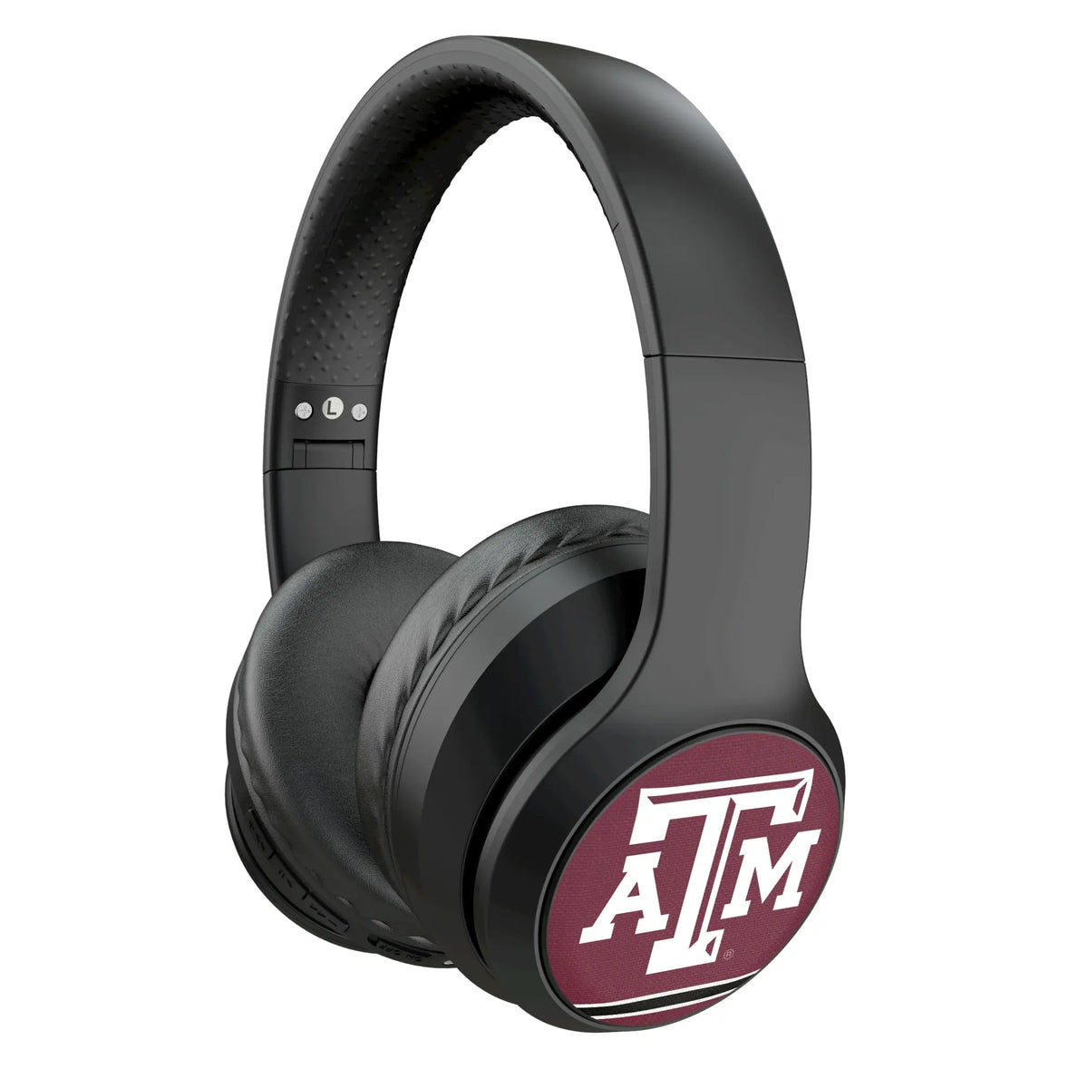 Texas A&M University Aggies Stripe Wireless Over-Ear Headphones With Case