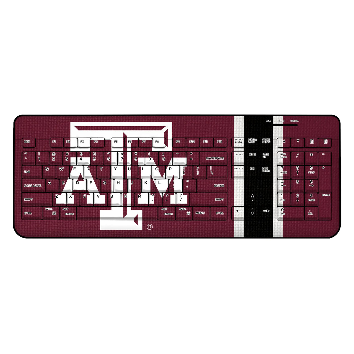 Texas A&M University Aggies Stripe Wireless USB Keyboard