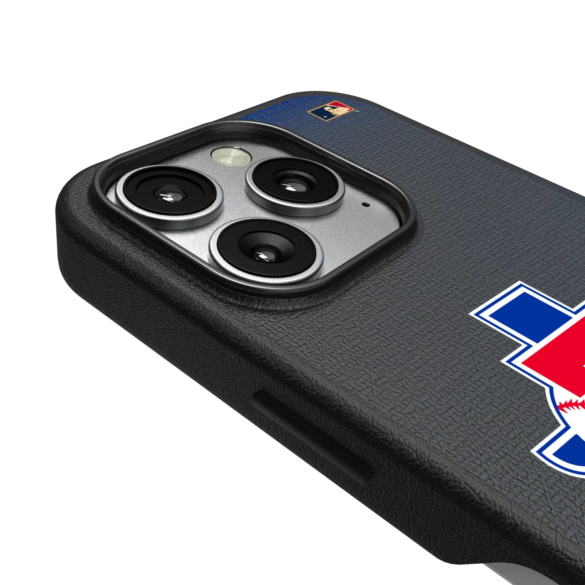 Texas Rangers 1981-1983 - Cooperstown Collection Linen iPhone MagSafe Compatible Phone Case for Apple iPhone - Detail