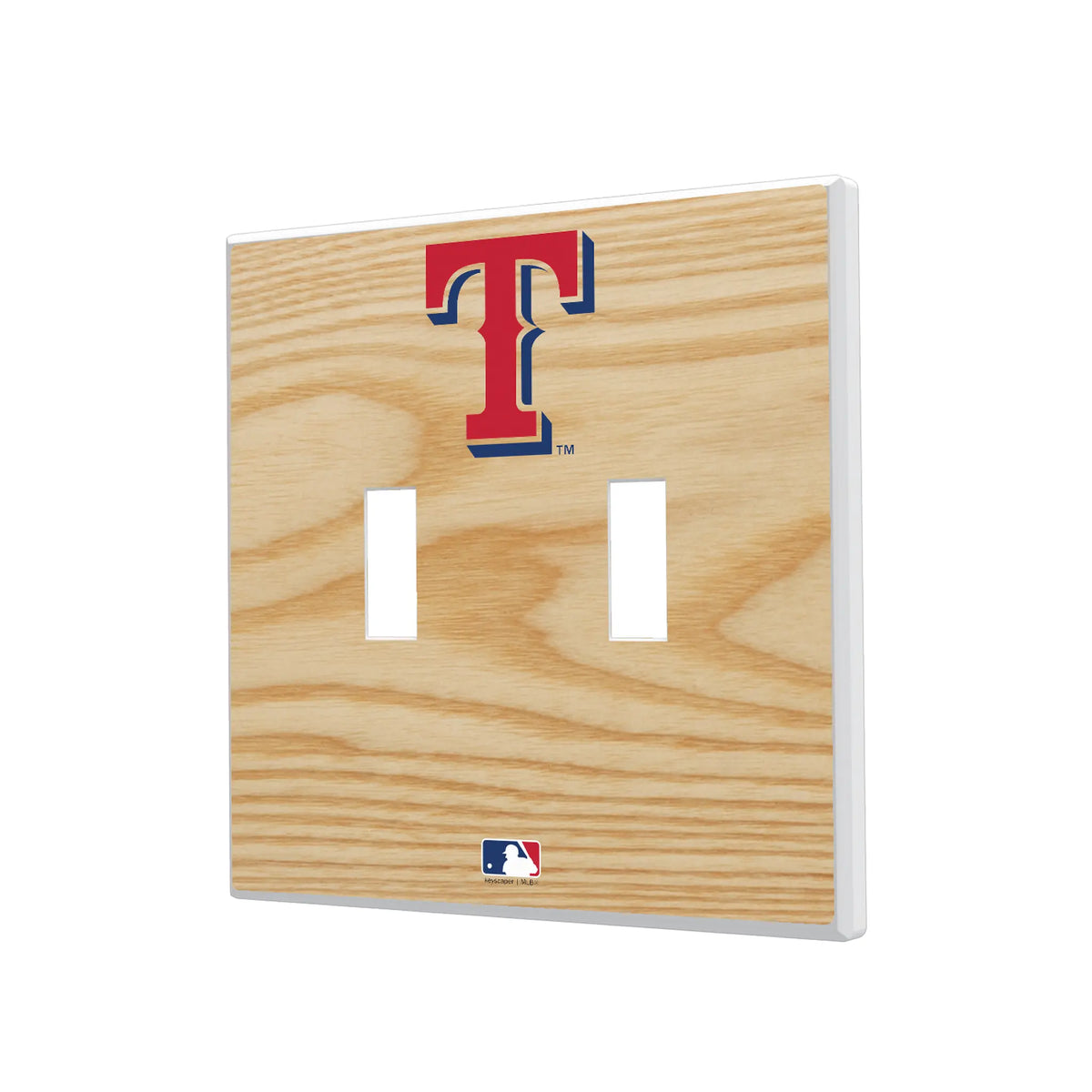 Texas Rangers Baseball Bat Hidden-Screw Light Switch Plate#Style_Double Toggle