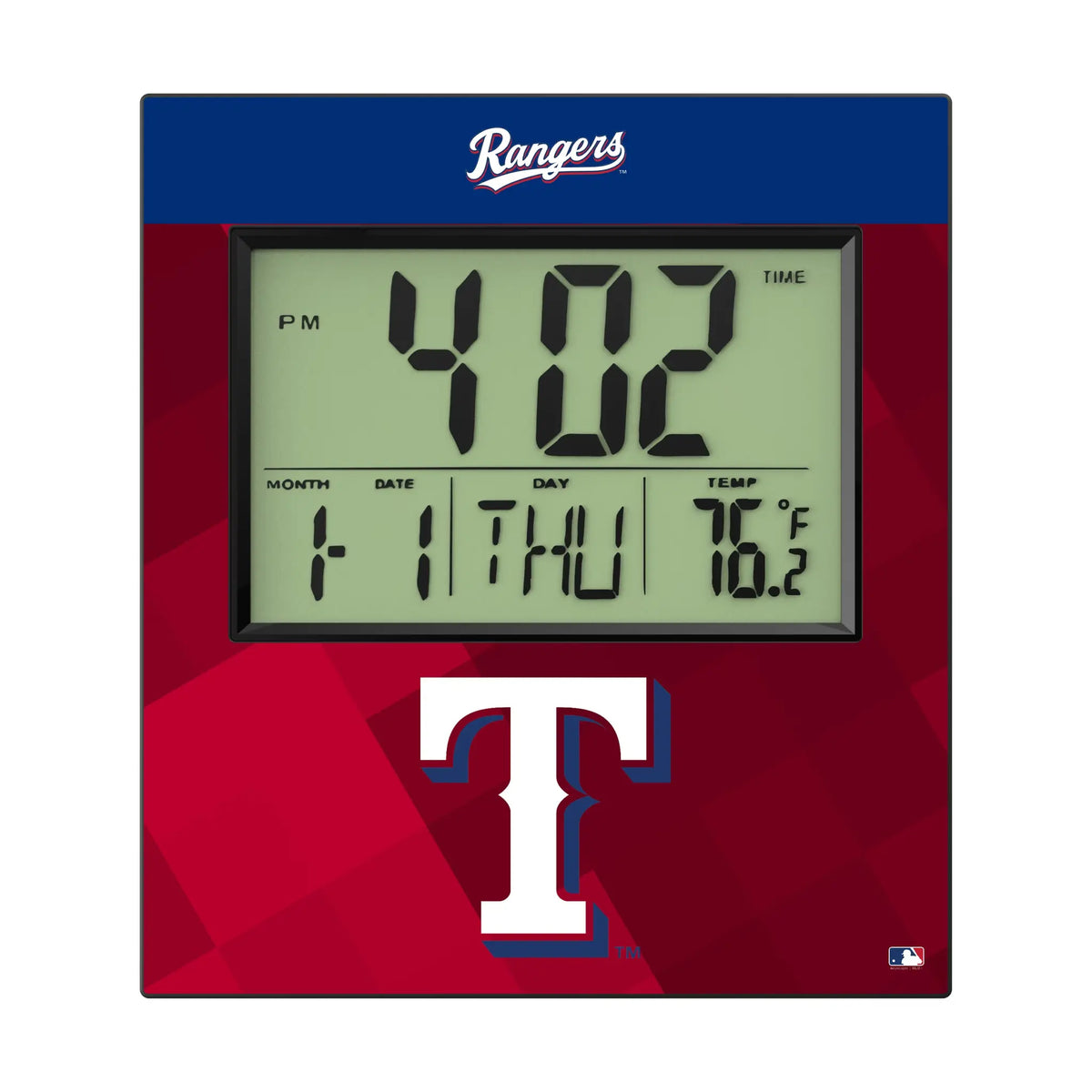 Texas Rangers Color Block Wall Clock