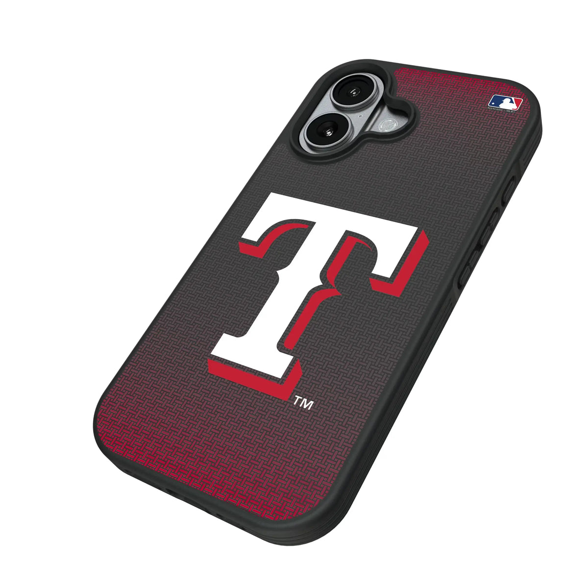 Texas Rangers Linen iPhone Bump Phone Case for Apple iPhone - Isometric View#Device_iPhone 17