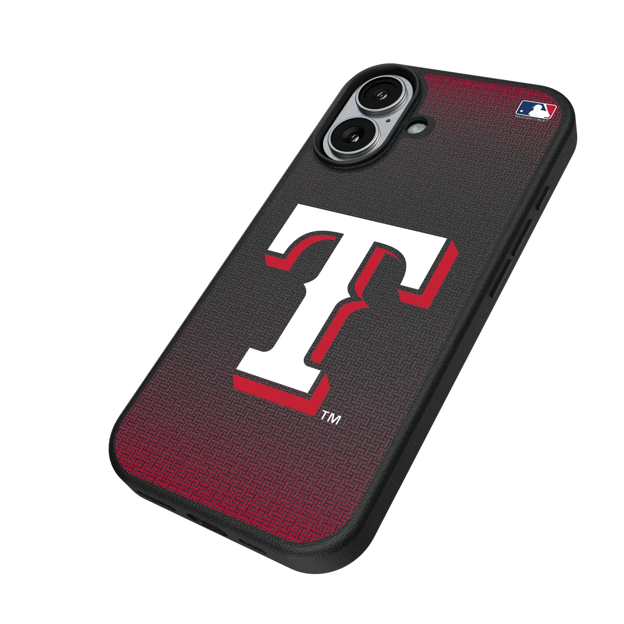 Texas Rangers Linen iPhone MagSafe Compatible Phone Case for Apple iPhone - Isometric View#Device_iPhone 17