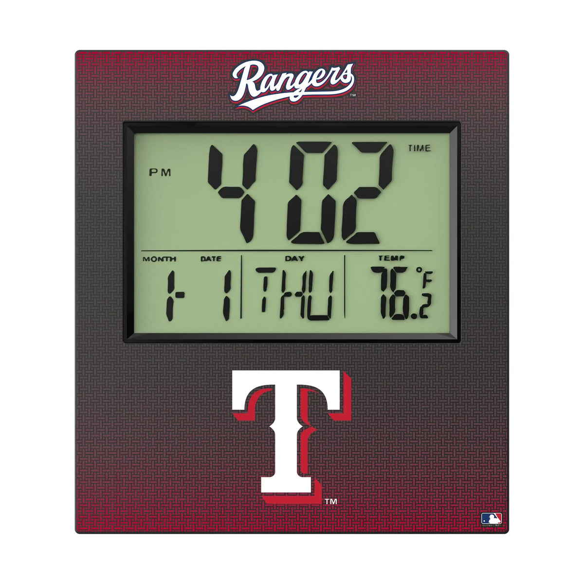 Texas Rangers Linen Wall Clock