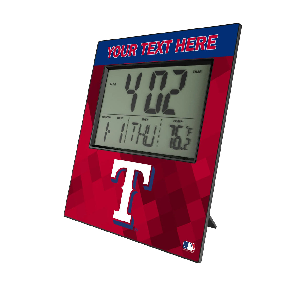 Texas Rangers Personalized Color Block Wall Clock
