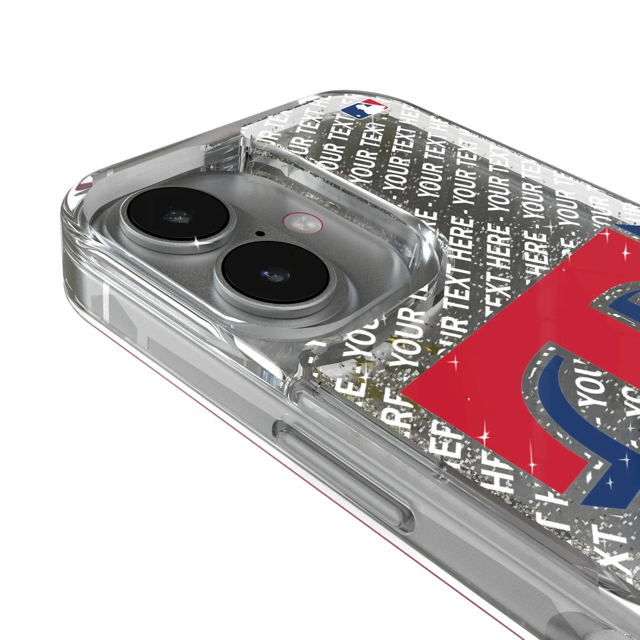 Texas Rangers Personalized EndZone Plus iPhone Glitter Phone Case for Apple iPhone - Detail