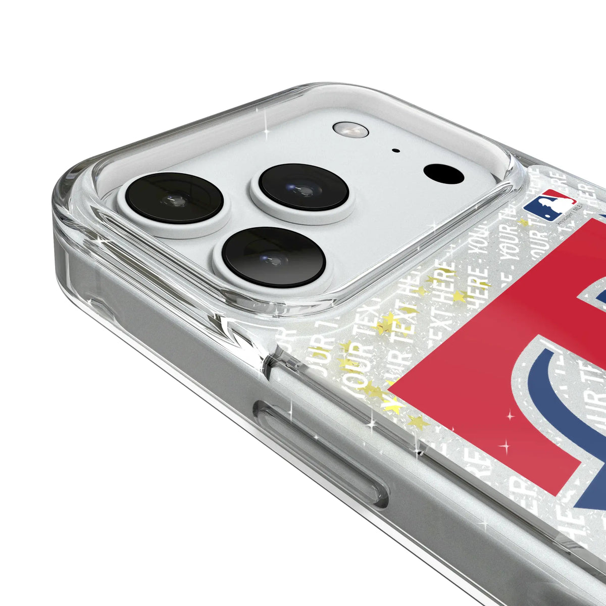 Texas Rangers Personalized EndZone Plus iPhone Glitter Phone Case for Apple iPhone - Detail#Device_iPhone 18 Pro