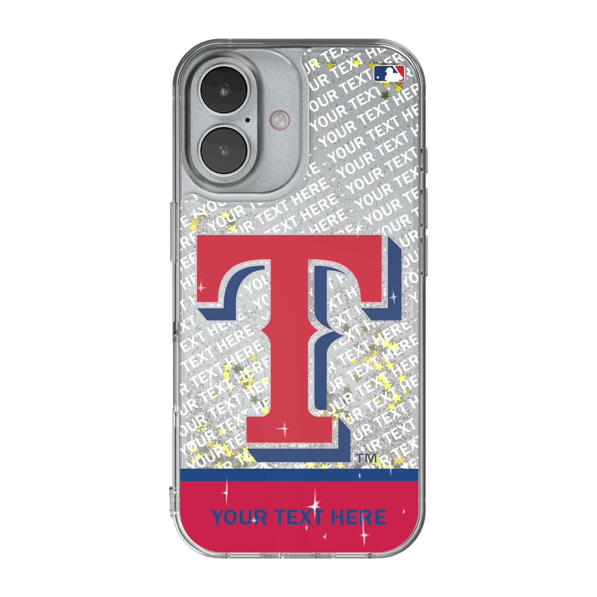 Texas Rangers Personalized EndZone Plus iPhone Glitter Phone Case for Apple iPhone