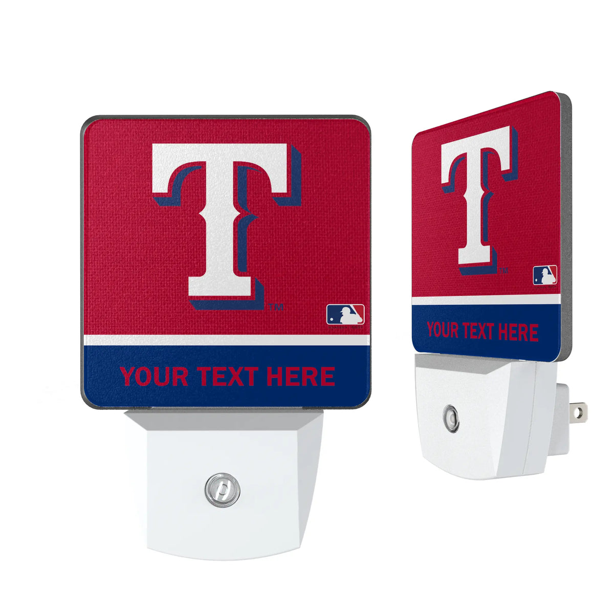 Texas Rangers Personalized Endzone Solid Night Light 2-Pack