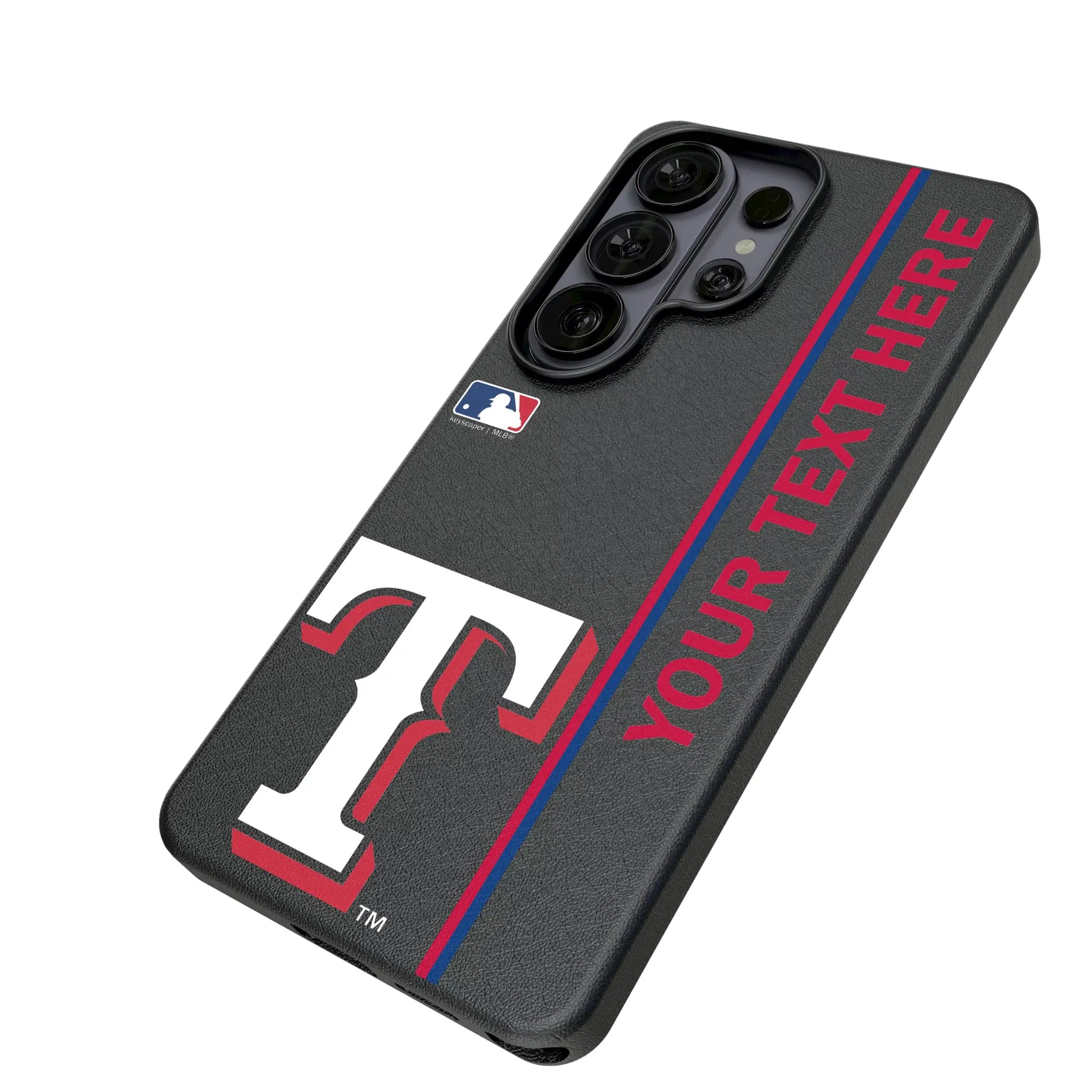 Texas Rangers Personalized Sidebard Galaxy MagSafe Compatible Phone Case for Samsung Galaxy - Isometric View#Device_Galaxy S26 Ultra