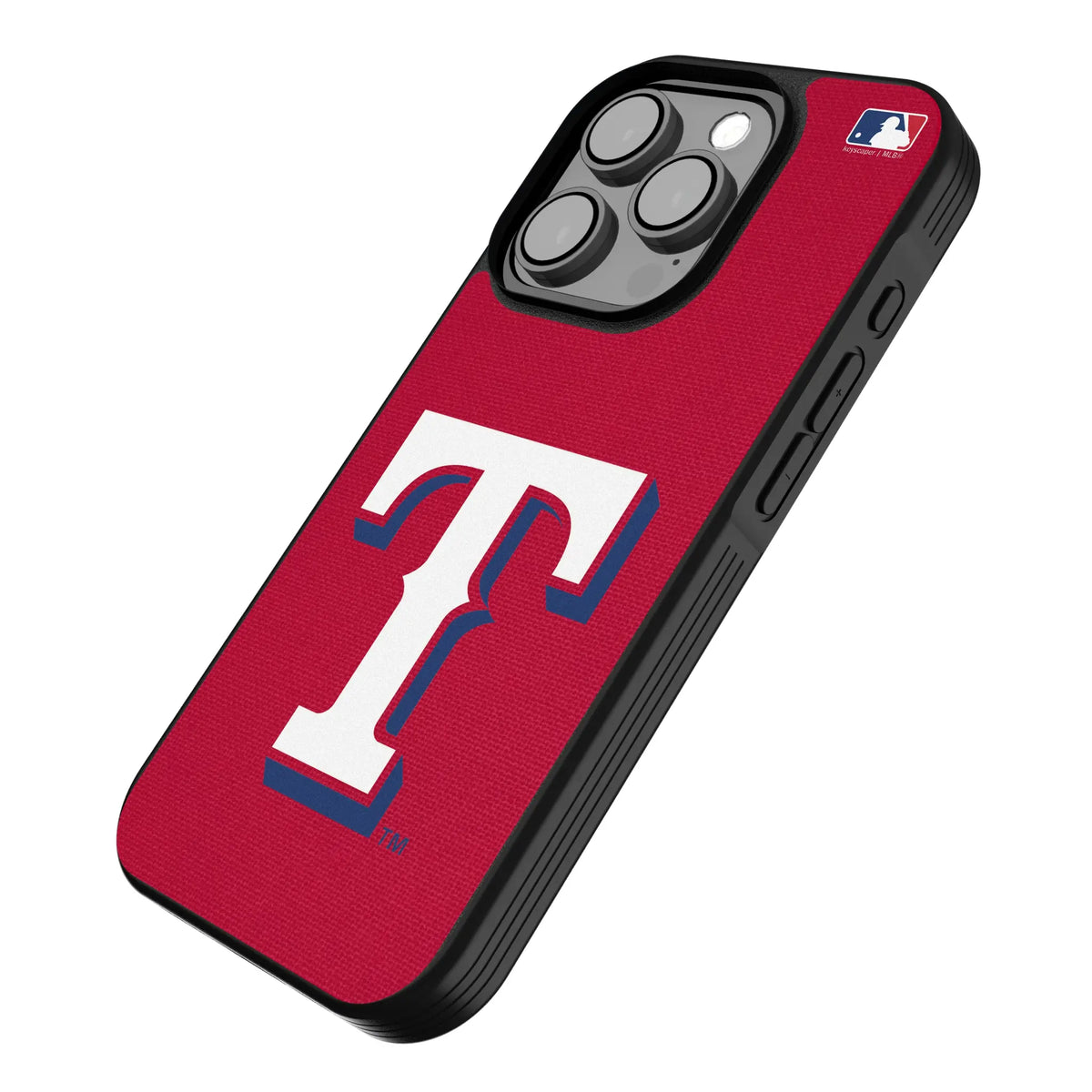 Texas Rangers Solid iPhone Bump Phone Case for Apple iPhone - Isometric View