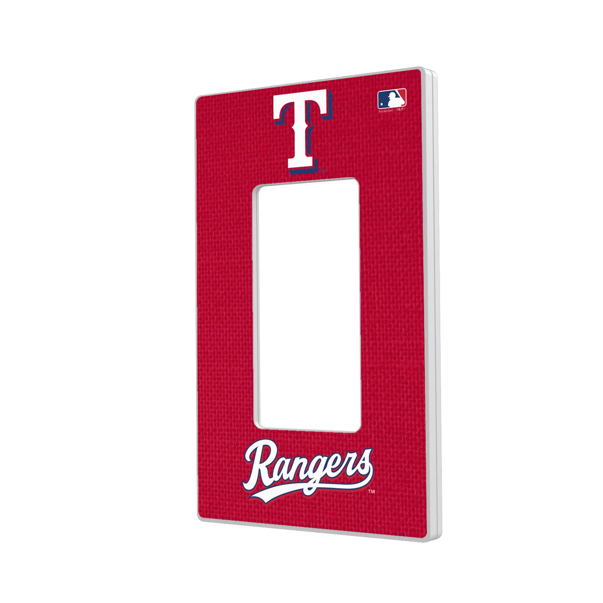 Texas Rangers Solid Hidden-Screw Light Switch Plate#Style_Single Rocker