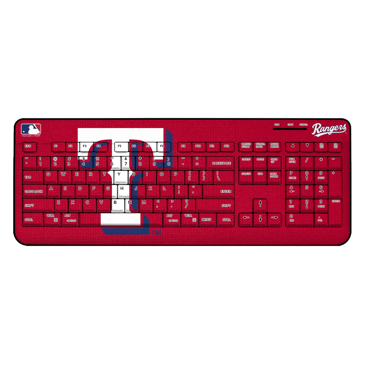 Texas Rangers Solid Wireless USB Keyboard