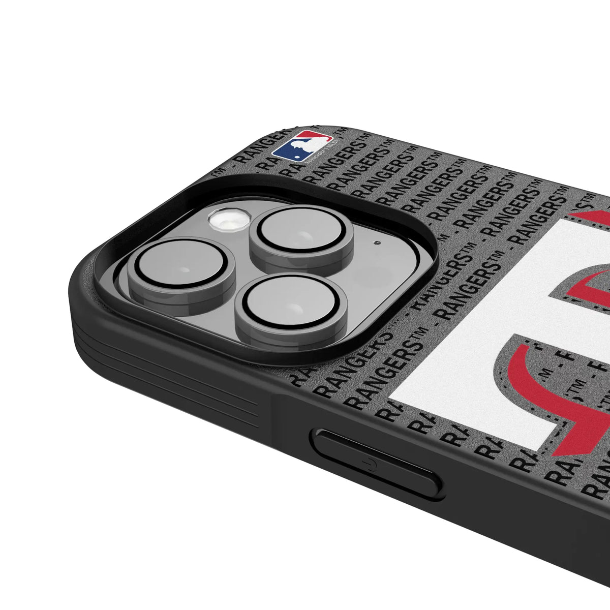 Texas Rangers Text Backdrop iPhone Bump Phone Case for Apple iPhone - Detail