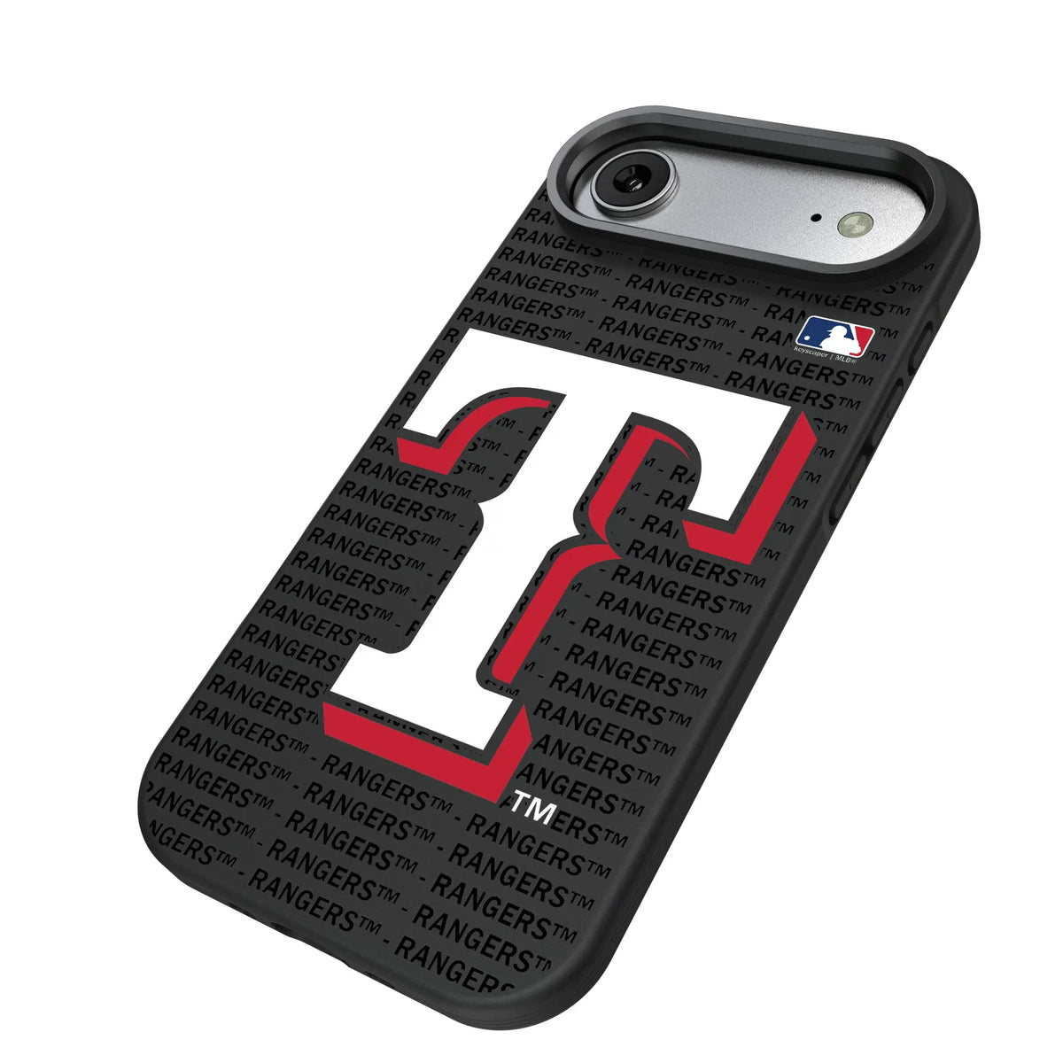 Texas Rangers Text Backdrop iPhone Bump Phone Case for Apple iPhone - Isometric View#Device_iPhone Air