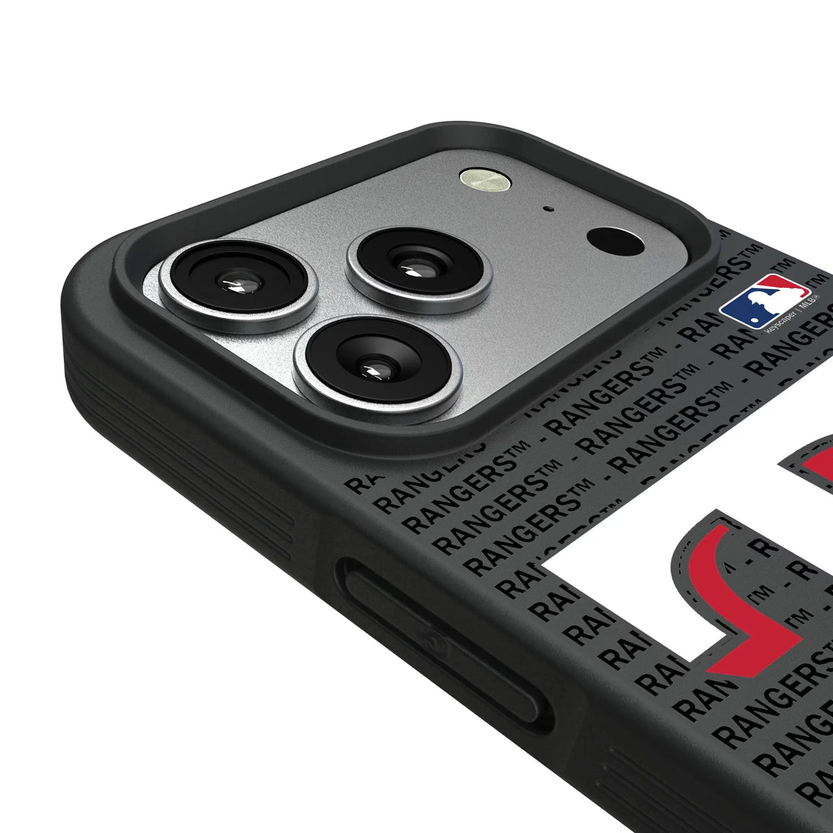 Texas Rangers Text Backdrop iPhone Bump Phone Case for Apple iPhone - Detail#Device_iPhone 17 Pro